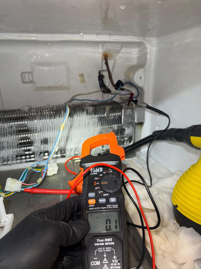 Refrigerator diagnostic testing